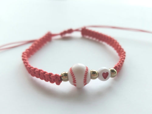 Baseball Heart Bracelet