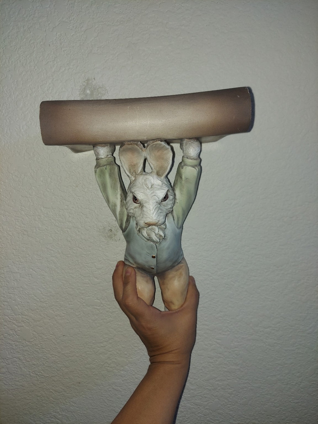 Vintage Whimsical Rabbit Wall Shelf